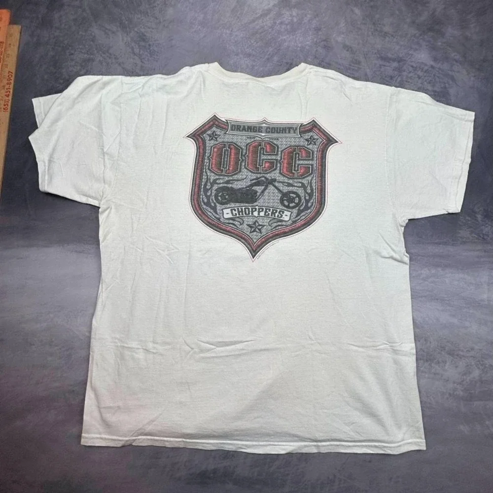 Vintage Orange County Choppers OCC T-Shirt Mens XL White Y2K Biker Streetwear - Picture 4 of 8